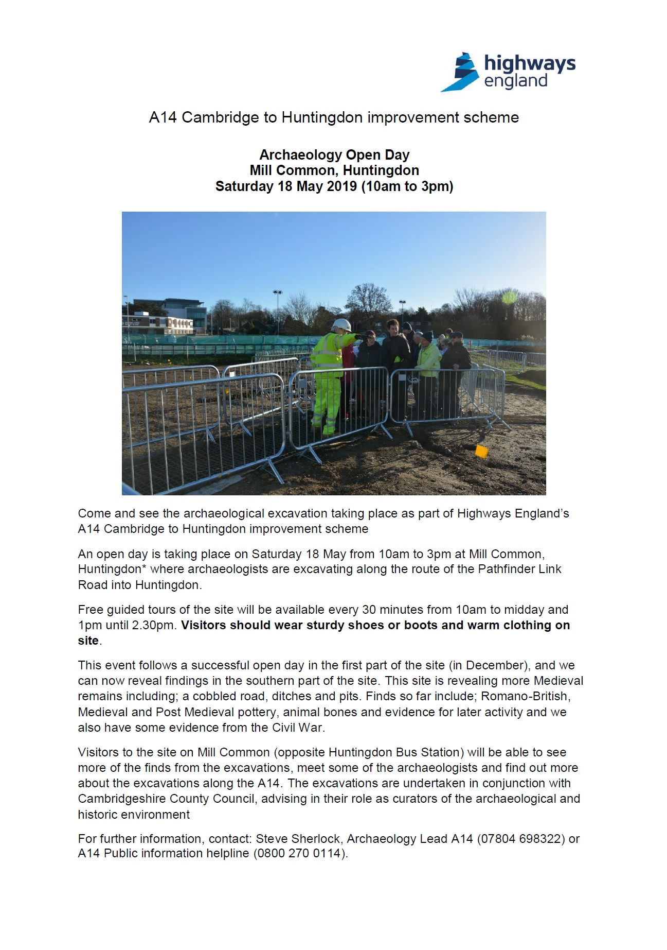 A14 open day may 2019